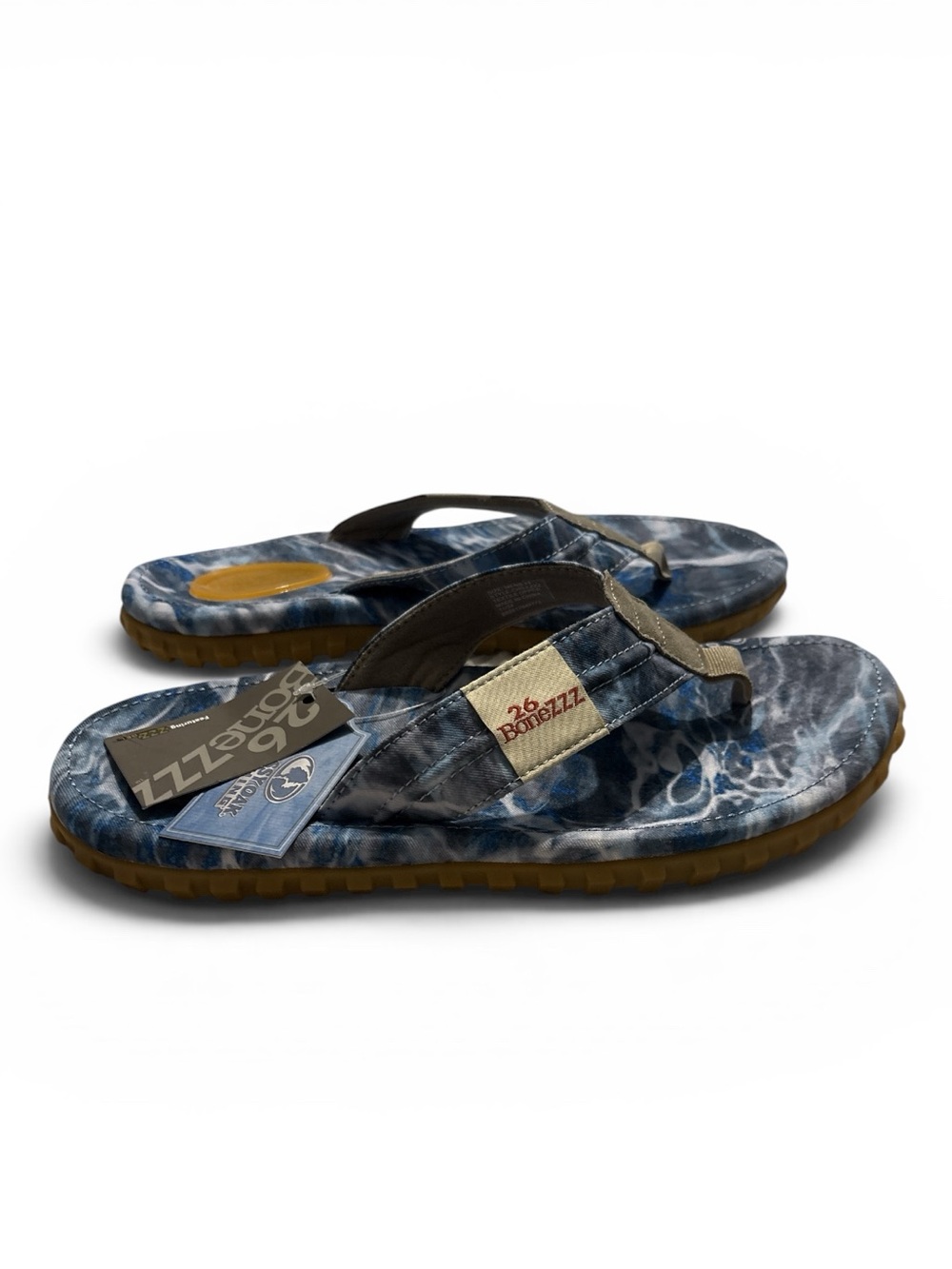 26bonezzz Chillzzz Flip Flop For Men's Memory Foam Heel Pad Grid Size 11